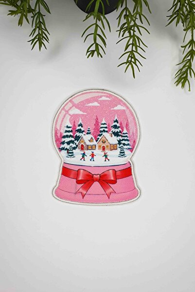 decofav Küre Form Kış Manzaralı Kar Küresi Desenli Nakış Kenar Kokteyl Peçete...