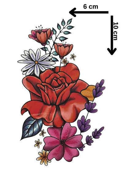 Barly Geçici Çiçek Figürlü Mini Dövme Tattoo