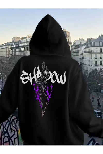 LOTS MODA Kar Maskeli Ninja Unisex Sweatshirt Hırka 2iplik kalın polar