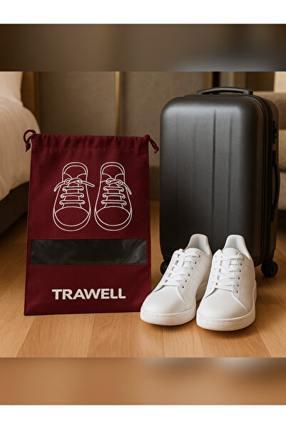 trawell منظم حقائب السفر باللون الأحمر الداكن، مجموعة من 5 قطع، منظم حقائب ال...