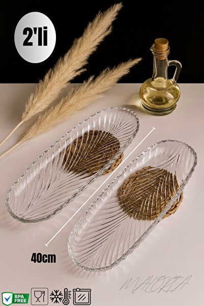 Maloria Santa Kayık Sunum Tabağı | Büyük Boy 40cm - 2'li