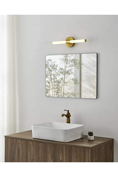 Eglo 901854 "Ramola" 45 cm Long Brushed Brass Steel Wall Sconce Ip44