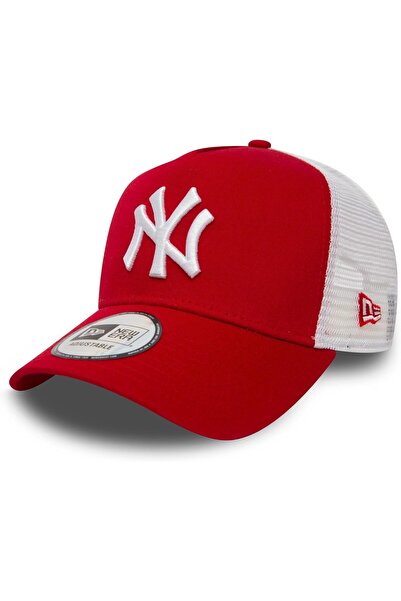 NEW ERA قبعة 9Forty Trucker New York Yankees - ظهر قابل للتعديل (أحمر)