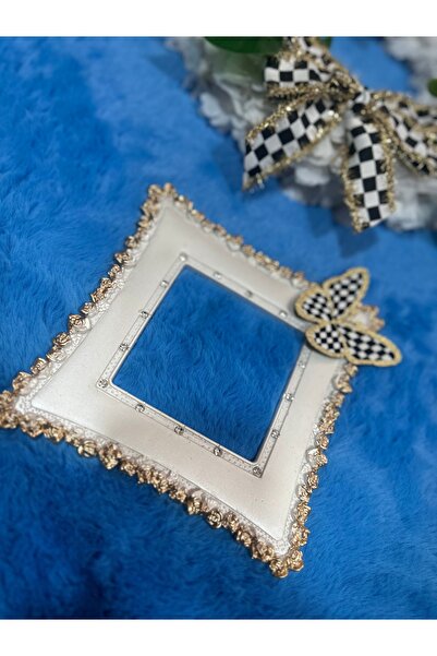 Marrone White Spring Branches Door Ornament Gold Detailed Socket Frame