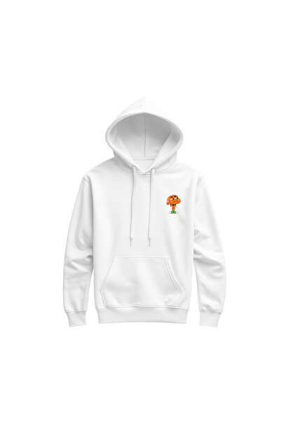 VANTINA هودي داروين مطبوع بغطاء رأس - سويت شيرت بجيب الكنغر