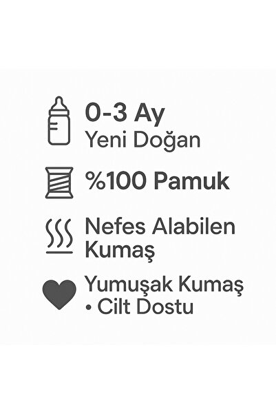 MYZİ STORE Newborn Baby 5-Piece Hospital Release Set – 100% Cotton – Embroidered – Special Box for First Day