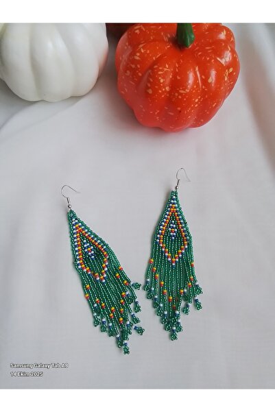 İPAR AKSESUAR KUM BONCUKLU EL YAPIMI KÜPE