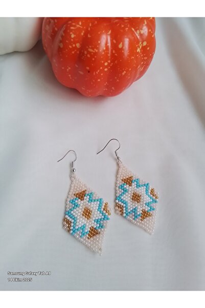 İPAR AKSESUAR Handmade Earrings with Sand Beads