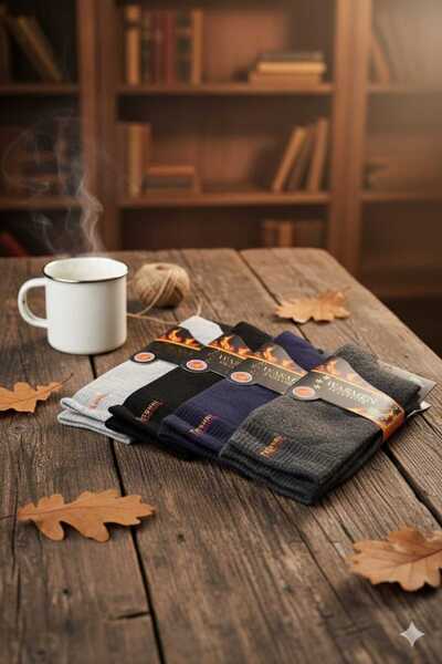 Warmen ERKEK BAMBU THERMAL ÇORAP, DİKİŞSİZ, KIŞ ŞARTLARINA KARŞI YALITIM ÖZEL...