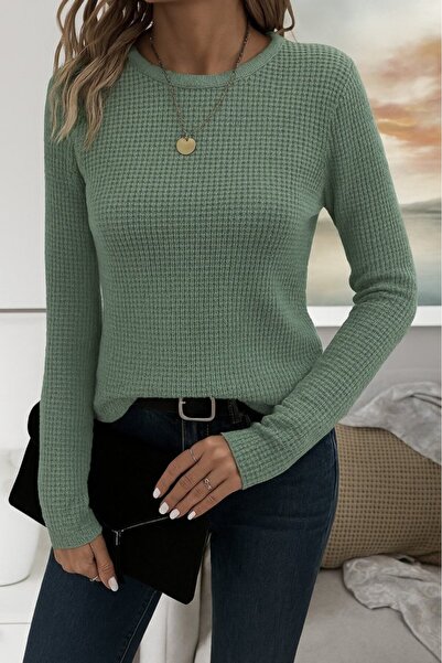 JANES Women's Long Sleeve Crew Neck Knitwear Sweater