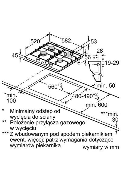 Other BOSCH PCH6A5I90 gas hob