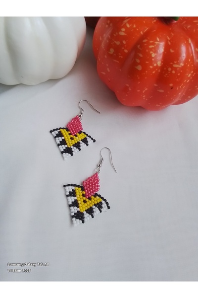 İPAR AKSESUAR Handmade Earrings with Sand Beads