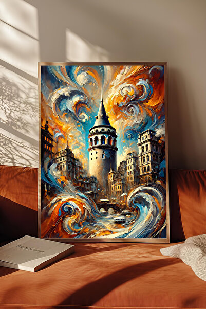 ARTCASTLE Tablou unic cu ramă din lemn GALATA