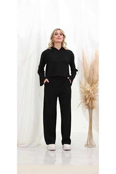 QUMRULİFE طقم تيسيتير كروب قصة فضفاضة بغطاء للرأس