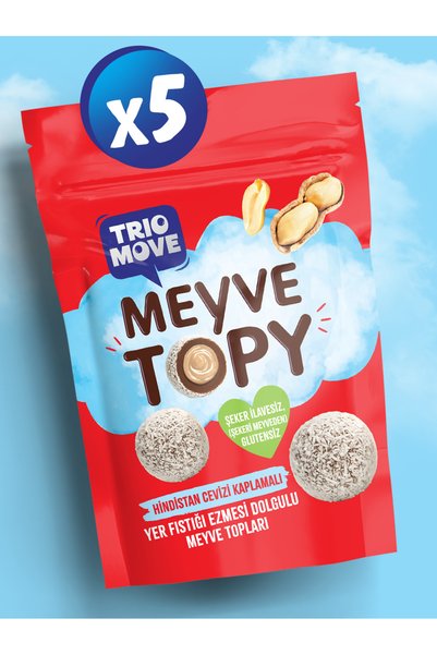TrioMove Coconut-Coated Cocoa Fruit Balls Trio Move with Peanut Butter Filling