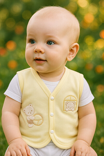 AKİ MODA KİDS Girl Boy Baby Unisex 100% Cotton Combed Vest