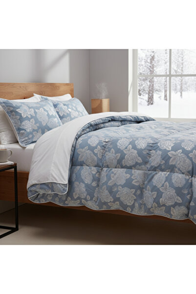 Boema Home Deco Winter Duvet with Down and Goose Feather, King Size, 210x240 cm, Blue