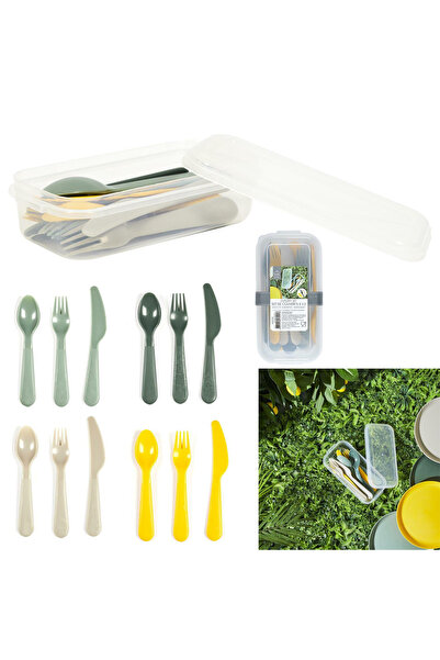 Other Set de 12 tacâmuri picnic pentru 4 persoane într-un recipient