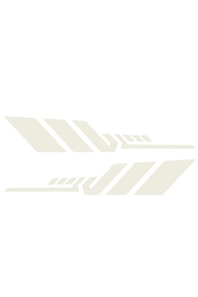 Oracal Set de 2 autocolante decorative laterale auto, albe, 30 cm