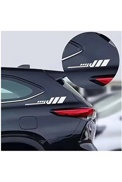 Oracal Set de 2 autocolante decorative laterale auto, albe, 30 cm