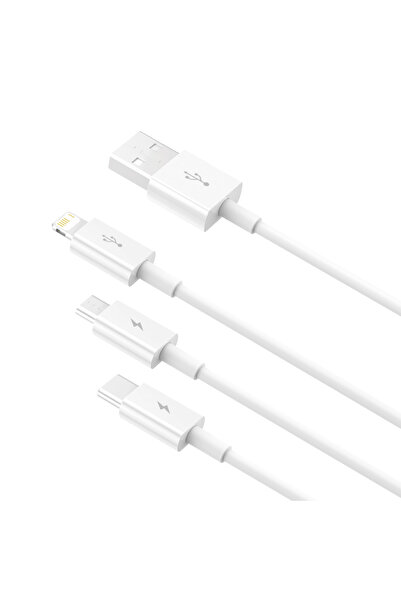 Other 3in1 Cable Superior Series USB-A - USB-C / Lightning / micro USB 3.5A 1m - white