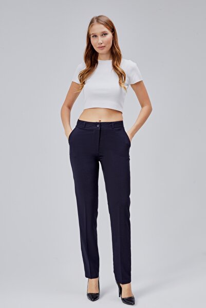 HANIMCA GİYİM Battal Oversize Classic Side Pocket Lycra Women's Pants