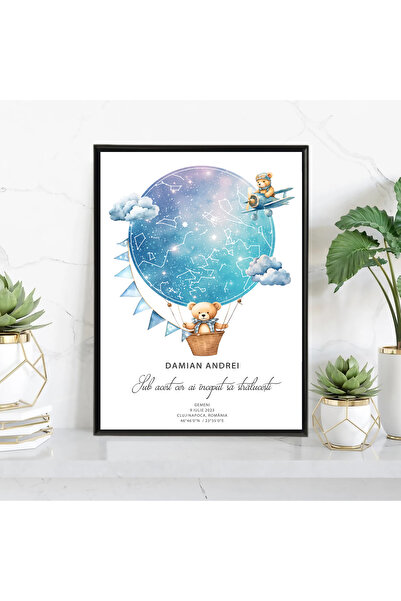 Legendary Gifts Tablou personalizat cu harta stelelor