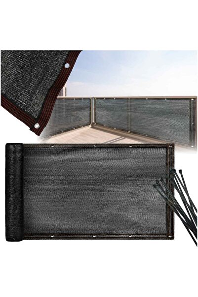 CIUPIGo Paravan pentru balcon - prelată PVC cu inele metalice integrate, 100x500 cm (include legături de plastic)