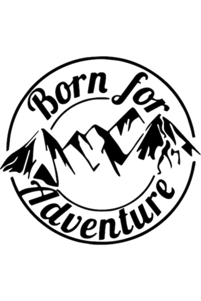Oracal 651 Sticker Off Road, Born to Adventures, 30cm, black
