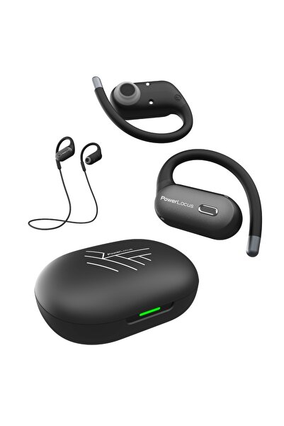 PowerLocus Casti Bluetooth Wireless, cu urechi deschise, Move, negru