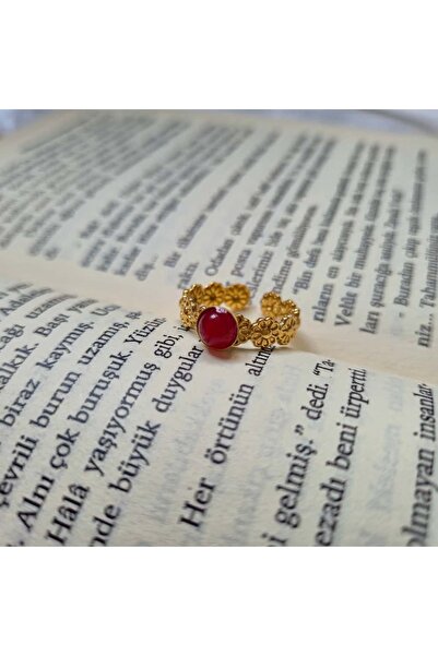 Haze Adjustable Non-Tarnish Steel Ring Red 1