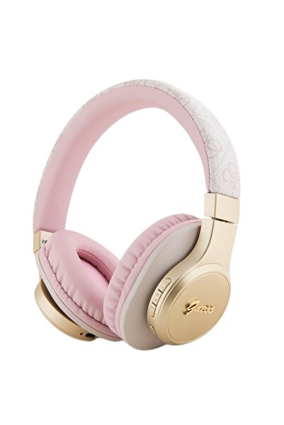 Guess Casti Bluetooth Wireless Over-Ear PU Leather 4G Script Logo Roz