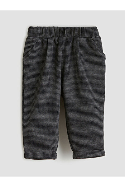 LC Waikiki Gray Elastic Waist Patterned Baby Boy Pants