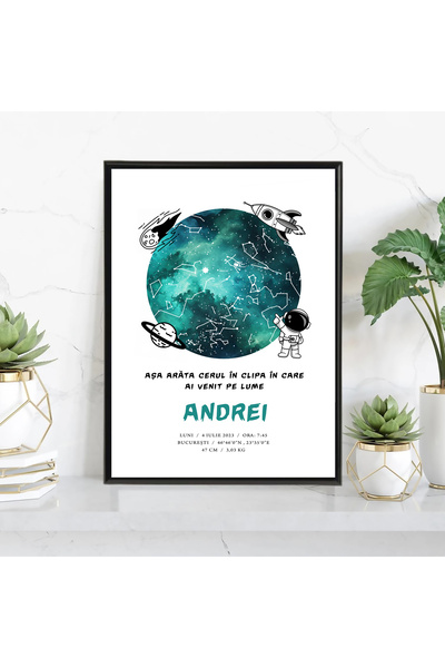 Legendary Gifts Tablou personalizat cu harta stelelor