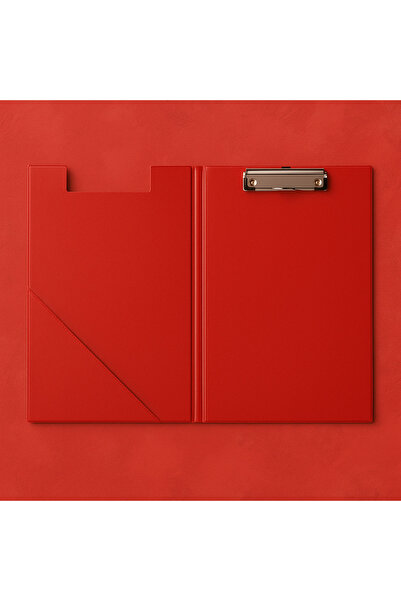 KarmaOfis A4 Red Cover Secretarial File with Metal Clip