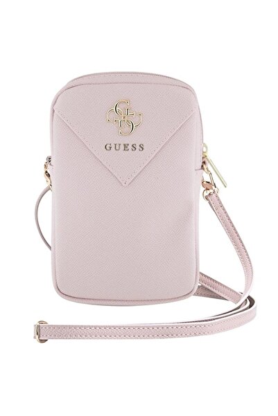 Guess Triangle 4G Phone Bag Pink (adjustable strap)