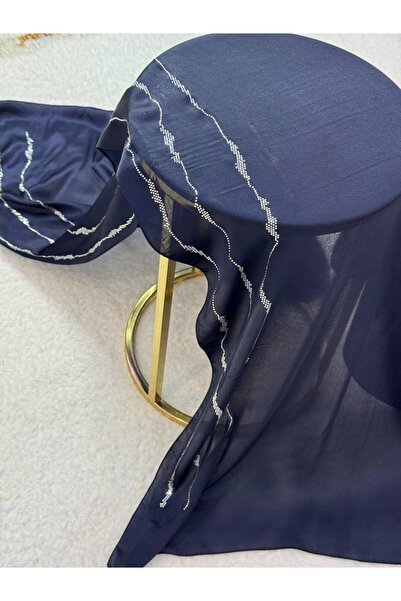 Degs Scarf Su Yolu Taş Desenli Janjan Kumaş Kadın Şal