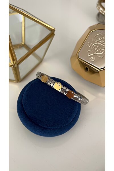 SU PERİSİ TAKI BİJUTERİ سوار إيطالي من الفولاذ الفضي مع تفاصيل من الذهب الرقي...