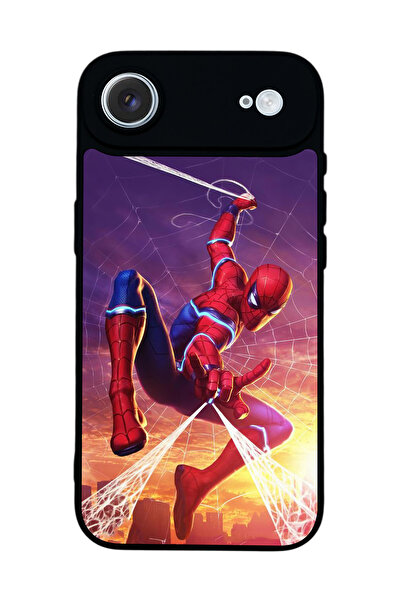 Aksel Kılıf متوافق مع هاتف Apple iPhone 17 Air مطبوع، أسود غير لامع، سيليكون ...