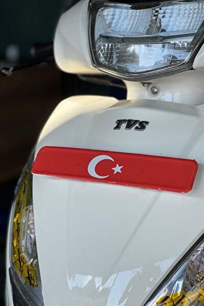 Banxtre TVS Jüpiter 125 Ön Plakası İçin Tr Bayraklı Sticker Etiket