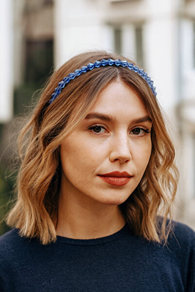 YASEMİN KAPLAN Blue Elegant Stone Hair Crown