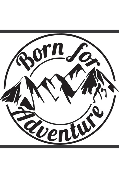 Oracal 651 Sticker Off Road, Born to Adventures, 30cm, black