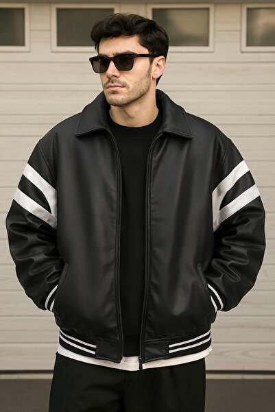 Delpino Oversize Comfortable Fit Leather Jacket