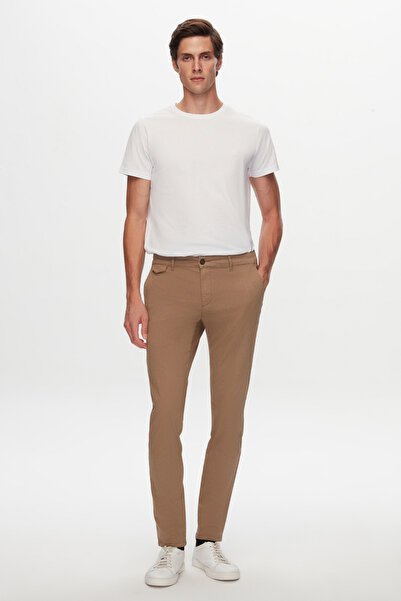 Twn Slim Fit Beige Dobby Chino Pants