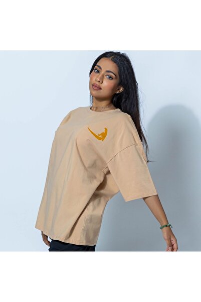 WRL Oversize T-Shirt - Beige color