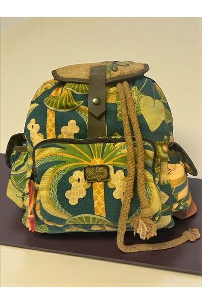 Old Cotton Quality Single Eyed Vintage Casual Design Unisex Backpack Daily School Trip Camping Trekking Bag 29Cmx36Cm