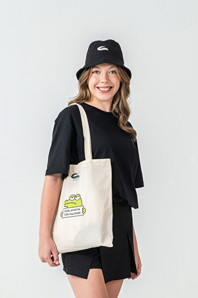 Broco Bez Çanta Baskılı "Zorlamayın yer kalmadı"