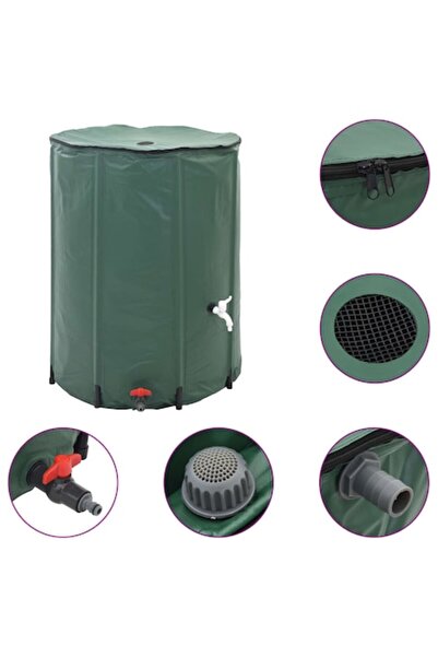 CIUPIGo Rezervor de colectare a apei de ploaie pliabil din PVC, 500L, 98x80 cm -