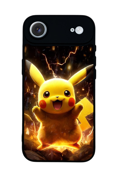 Aksel Kılıf متوافق مع هاتف Apple iPhone 17 Air مطبوع، أسود غير لامع، سيليكون ...