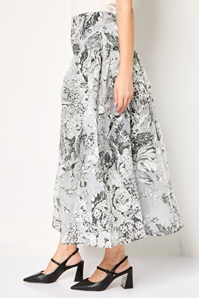 femi9 Women Floral Print Midi Skirt, Multicolor